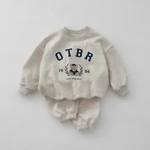 Cute Bear Long-Sleeved Jogger Set