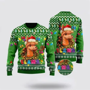 Cute Llama Ugly Christmas Sweater, Farm Sweater, Christmas Gift, Best Winter Outfit Christmas