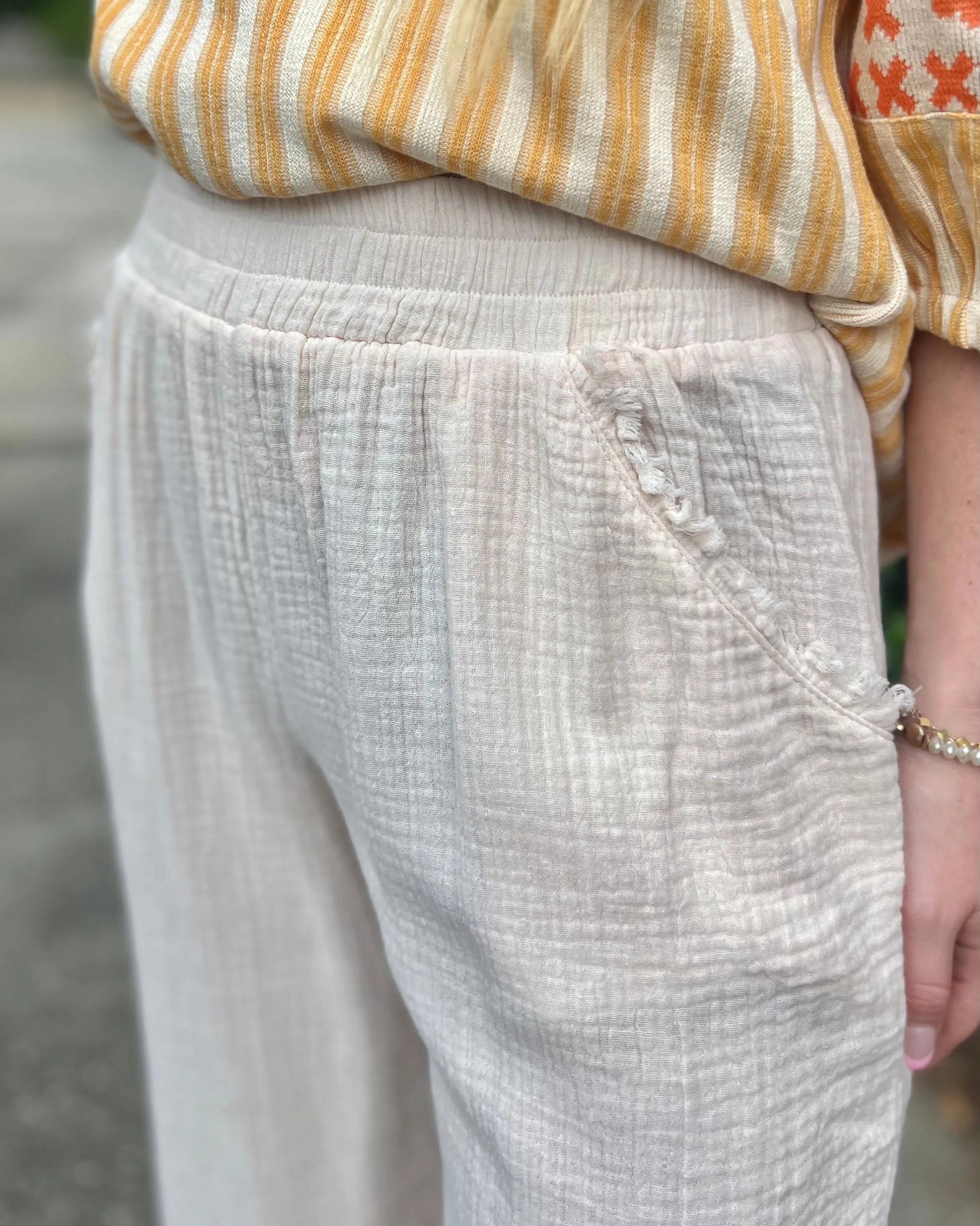 Dance With Me Cream Wide Leg Pants