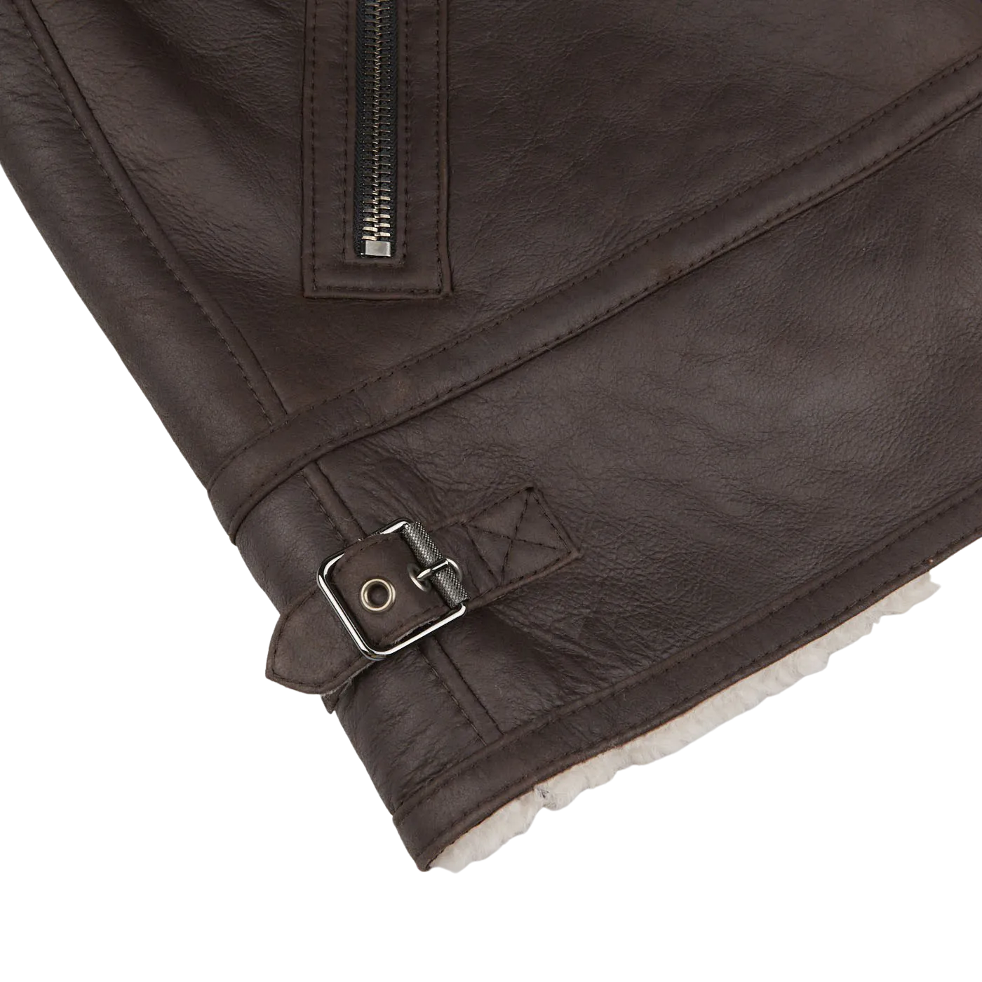 Dark Brown Leather Alim Flight Jacket