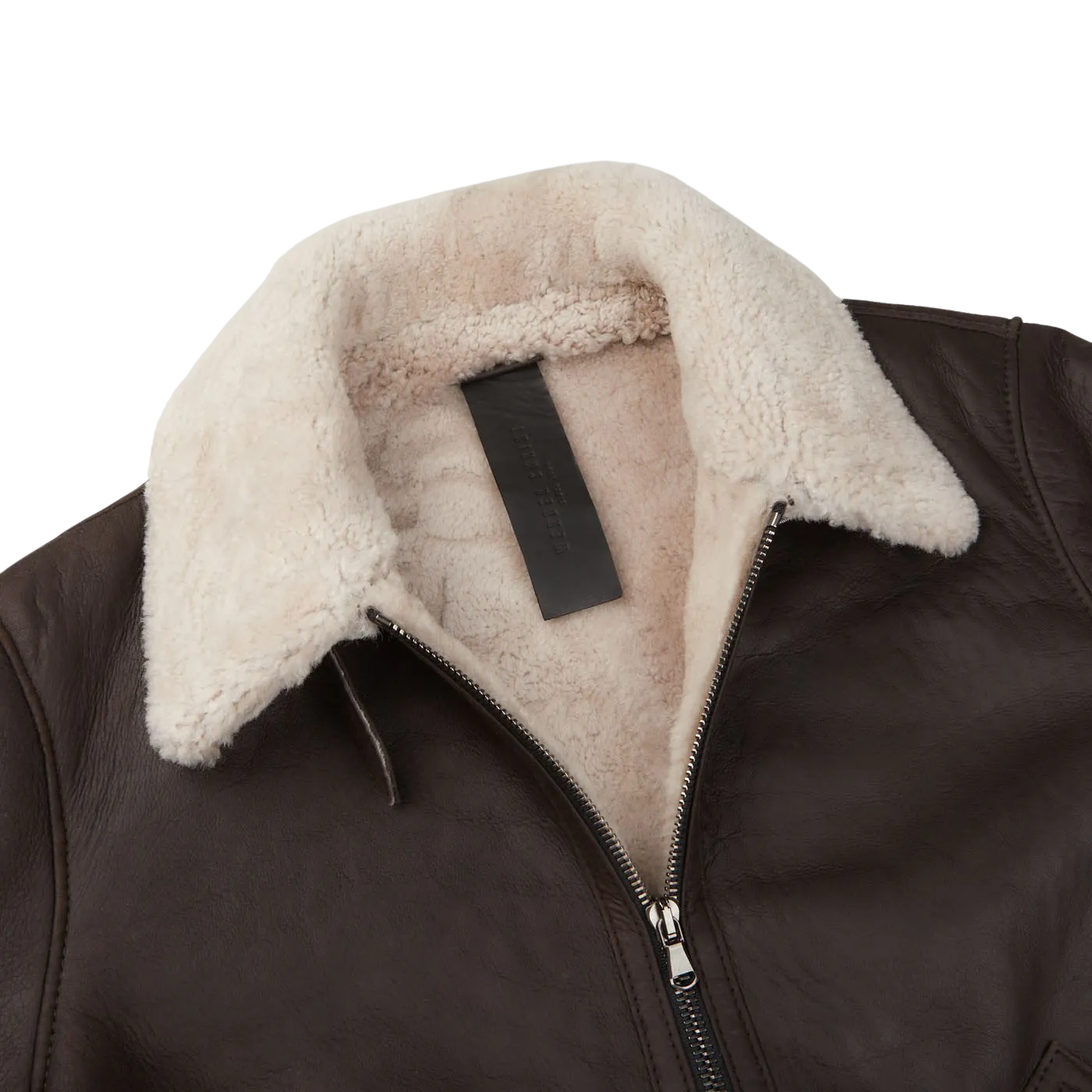 Dark Brown Leather Alim Flight Jacket
