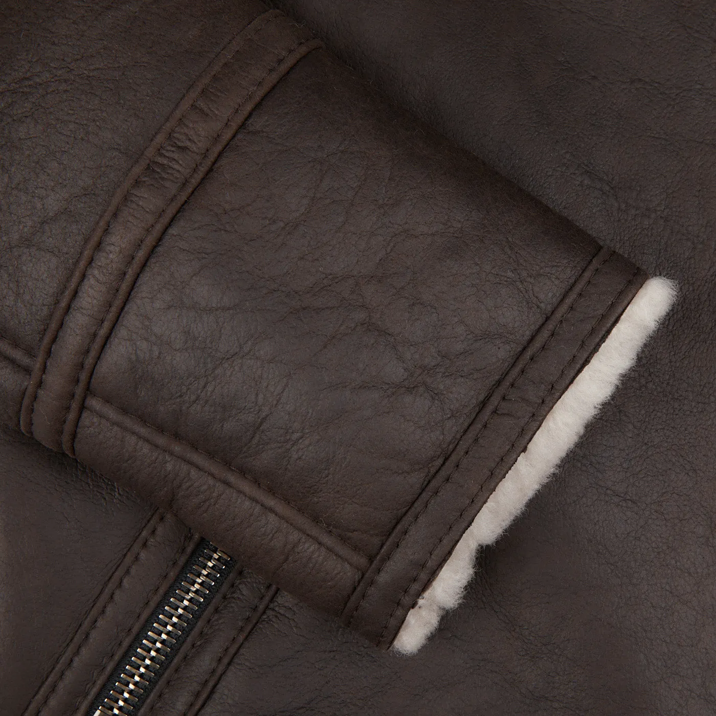 Dark Brown Leather Alim Flight Jacket