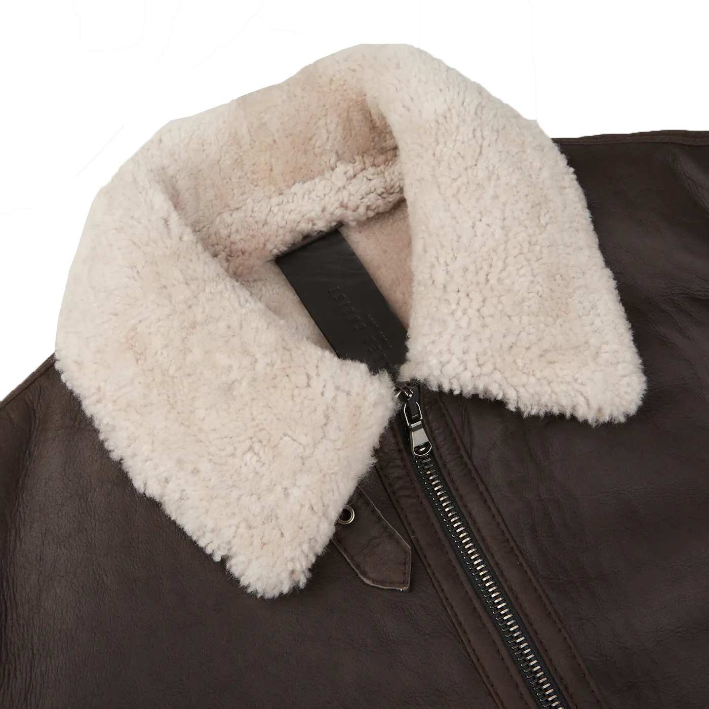 Dark Brown Leather Alim Flight Jacket