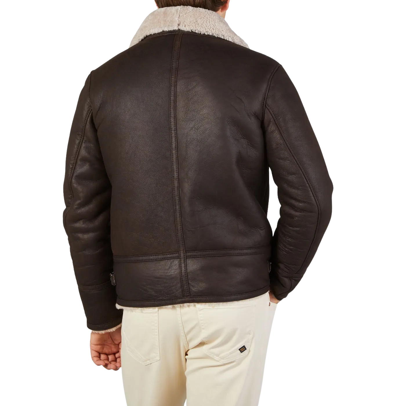 Dark Brown Leather Alim Flight Jacket