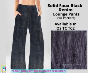 Dark Faux Denim Full Length Lounge Pants by ML&M