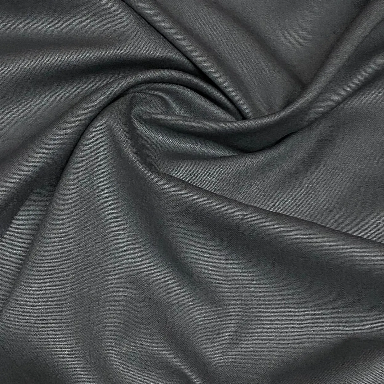 Dark Gray Hemp Organic Cotton Canvas Fabric