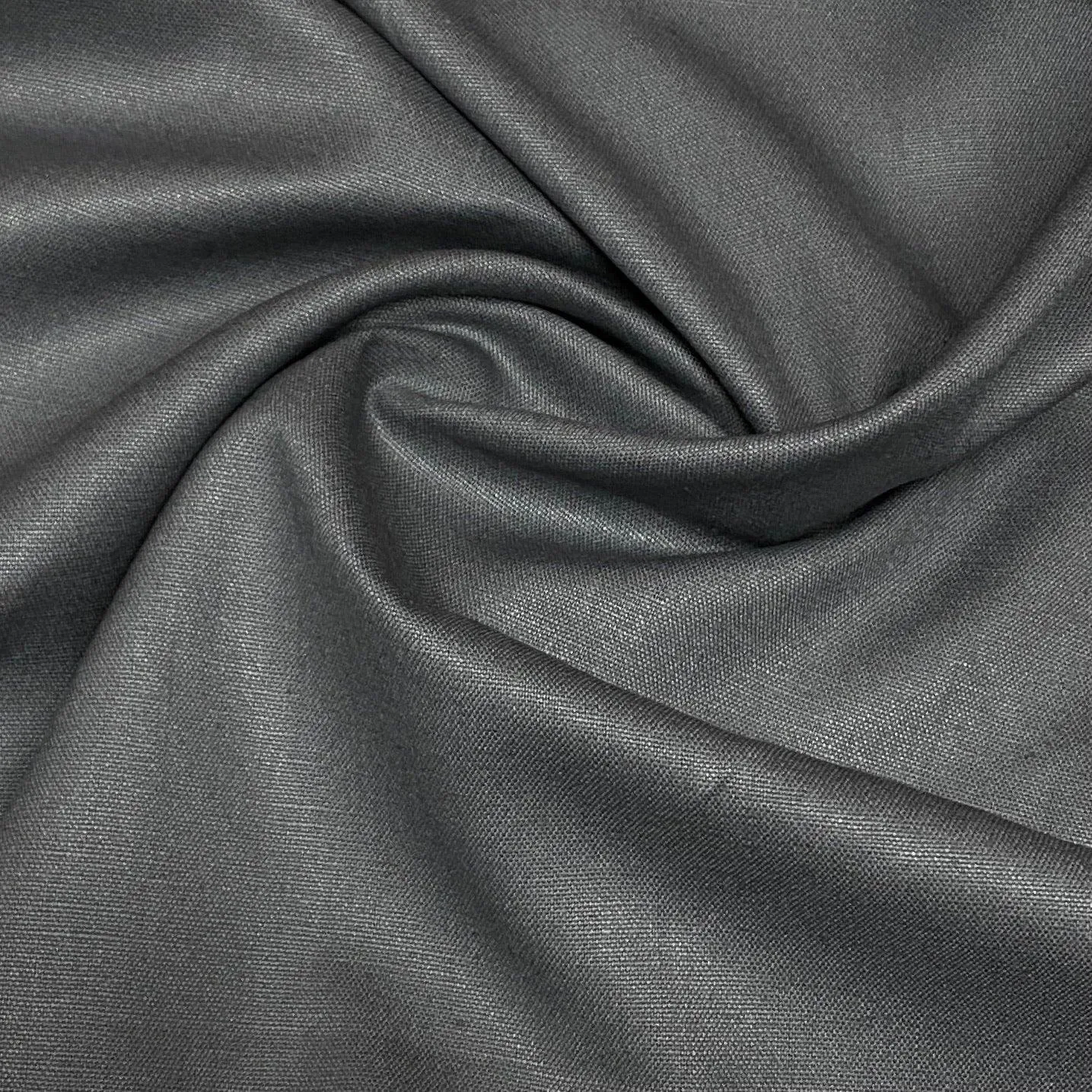 Dark Gray Hemp Organic Cotton Canvas Fabric