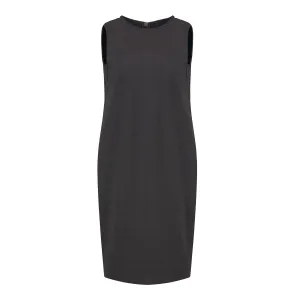 Dark Grey Punto Di Roma Sleeveless Sack Dress