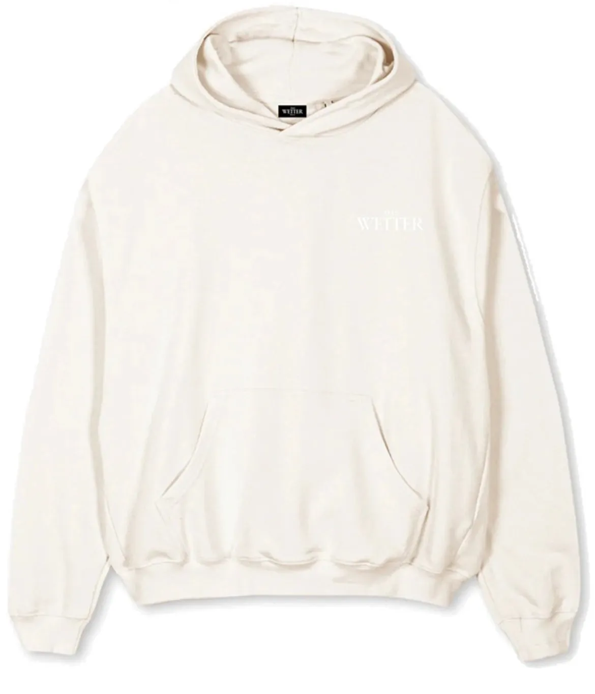 Das Wetter-Deluxe-Hoodie »Es kann nur besser werden« (Vintage White/ White)