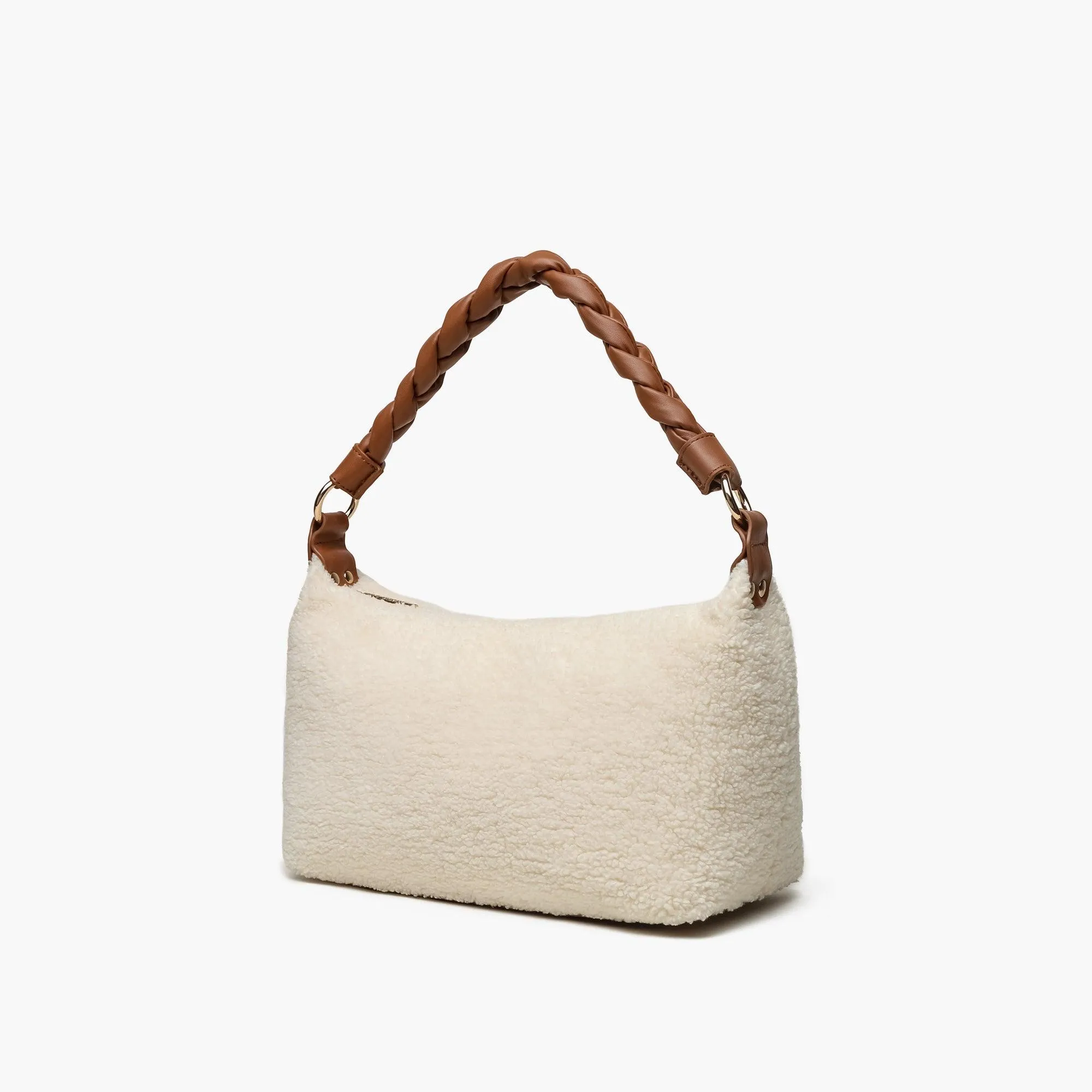 Dawn Faux Fur Braided Shoulder Bag