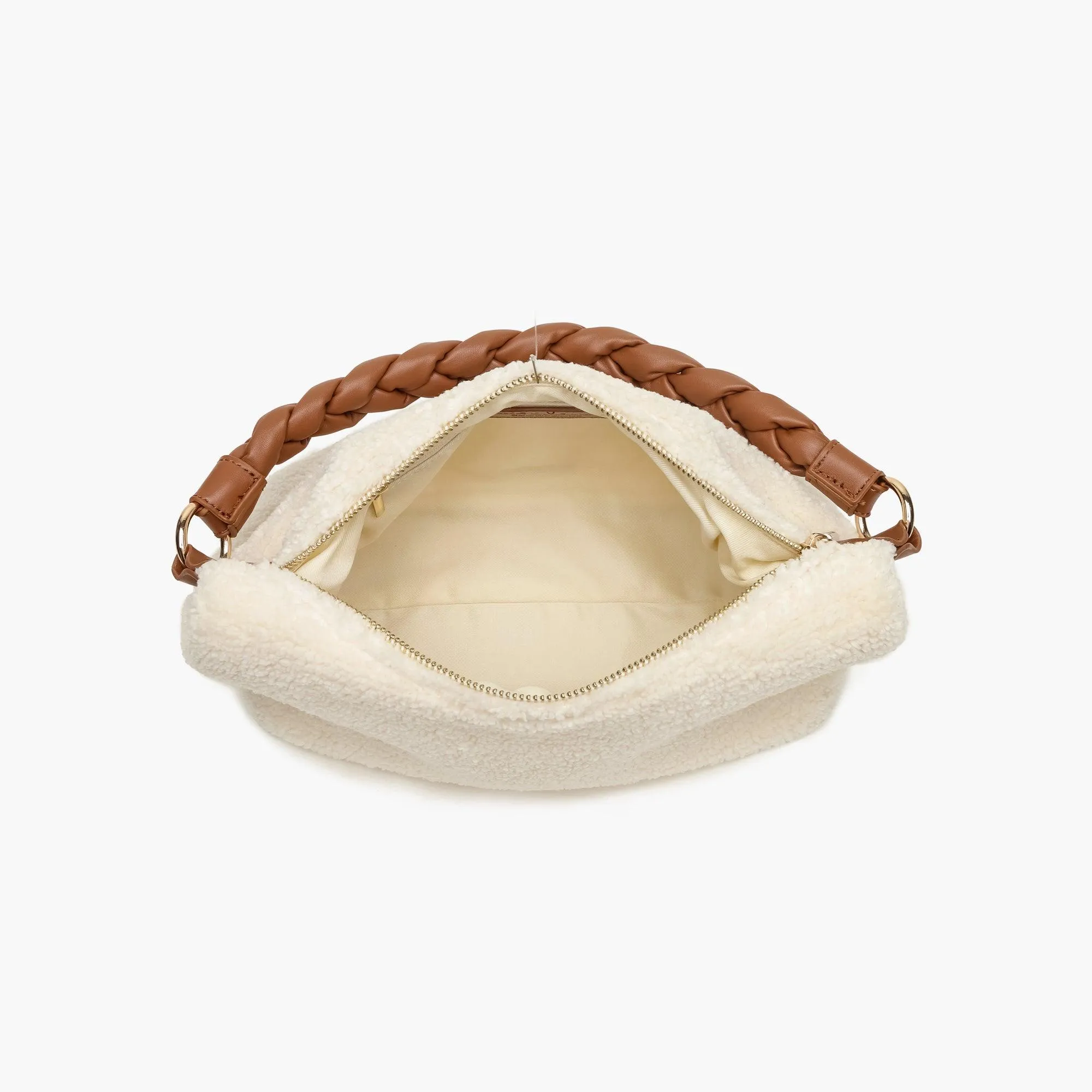Dawn Faux Fur Braided Shoulder Bag