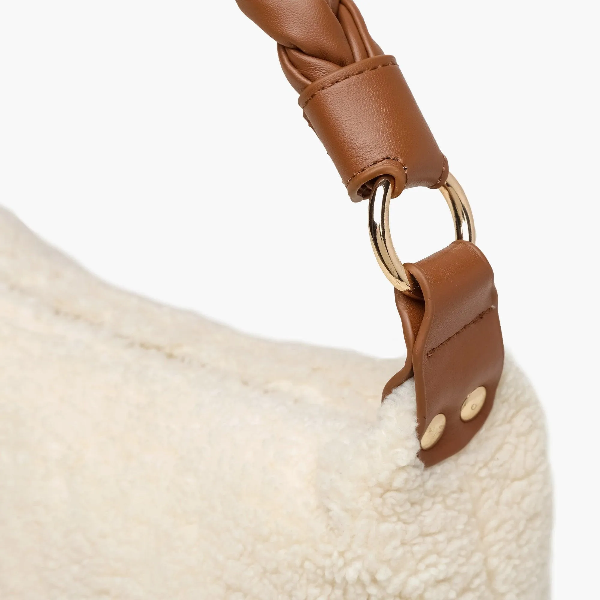Dawn Faux Fur Braided Shoulder Bag