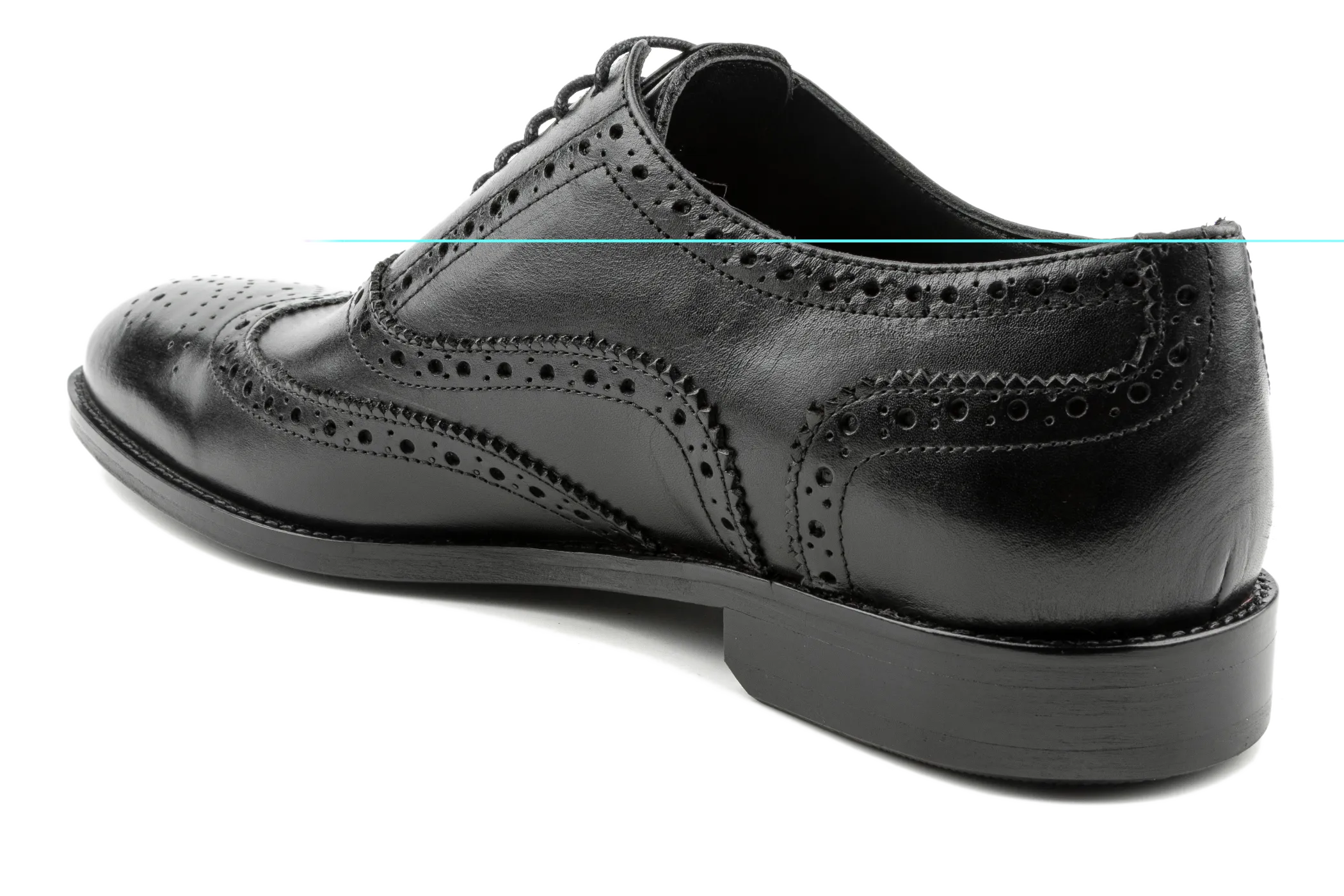 Debbano Chi Classic Wingtip Shoes, Men's Black Oxford Shoes, Crust Leather Oxford Shoes, Winged Tip Dress Shoes, Oxford Brogues for Men