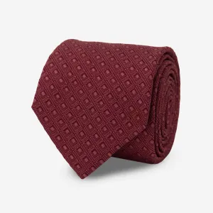 Deco Diamonds Burgundy Tie