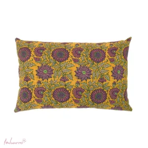 Decorative Cushion Imbarro - Floral Print - Yellow
