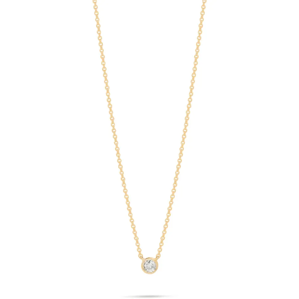 Delicate Round Necklace in 14K Gold over Sterling Silver