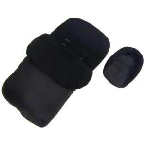 Deluxe 2in1 Universal Black Footmuff & Headhugger To Fit Babylo Bolt Stroller