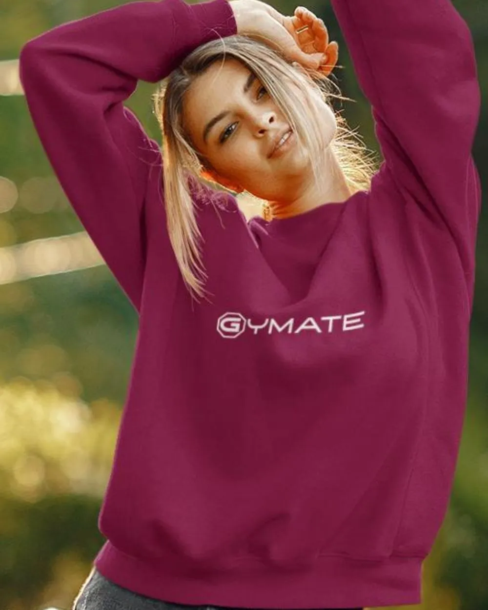 Designer Womens Sweatshirts Gymate Logo ctr/large