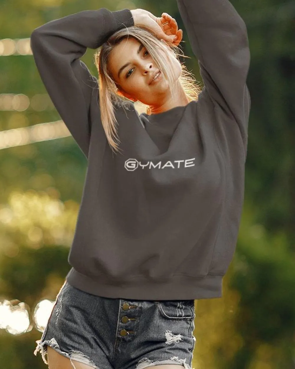 Designer Womens Sweatshirts Gymate Logo ctr/large
