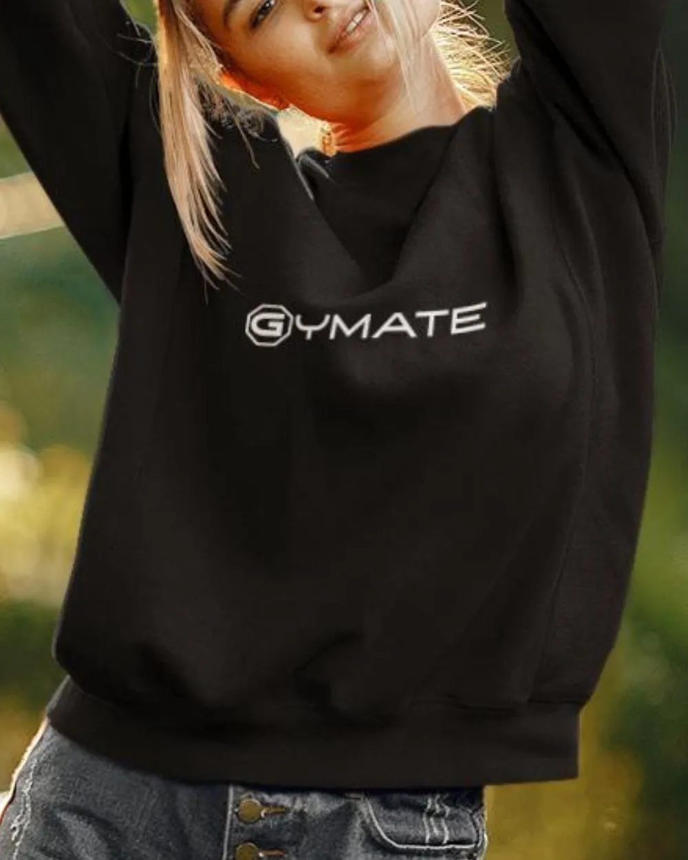 Designer Womens Sweatshirts Gymate Logo ctr/large