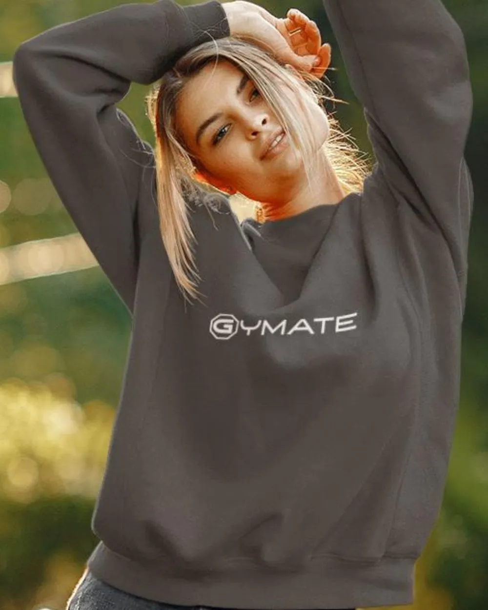 Designer Womens Sweatshirts Gymate Logo ctr/large