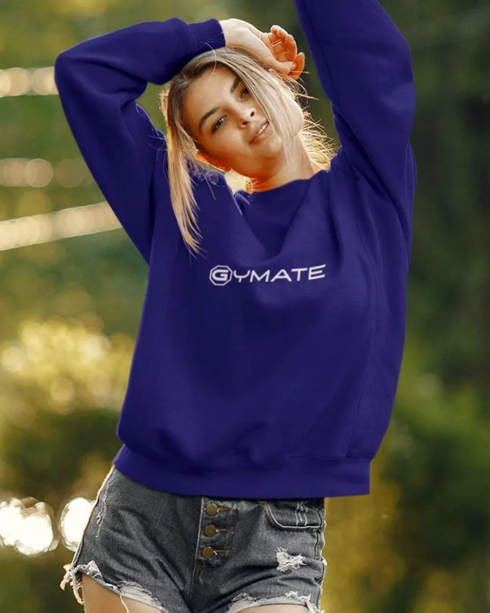 Designer Womens Sweatshirts Gymate Logo ctr/large