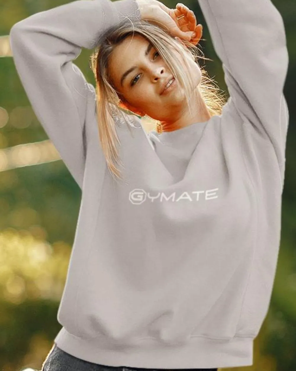 Designer Womens Sweatshirts Gymate Logo ctr/large