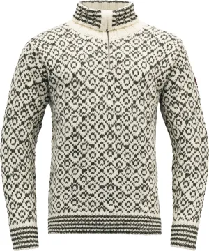 Devold Unisex Svalbard Wool Zip Neck  Offwhite/Anthracite | Buy Devold Unisex Svalbard Wool Zip Neck  Offwhite/Anthracite here | Outnorth