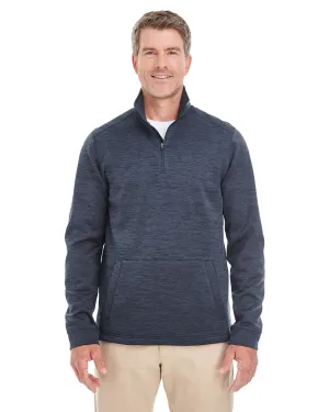 DG798 Devon & Jones Men's Newbury Mélange Fleece Quarter-Zip