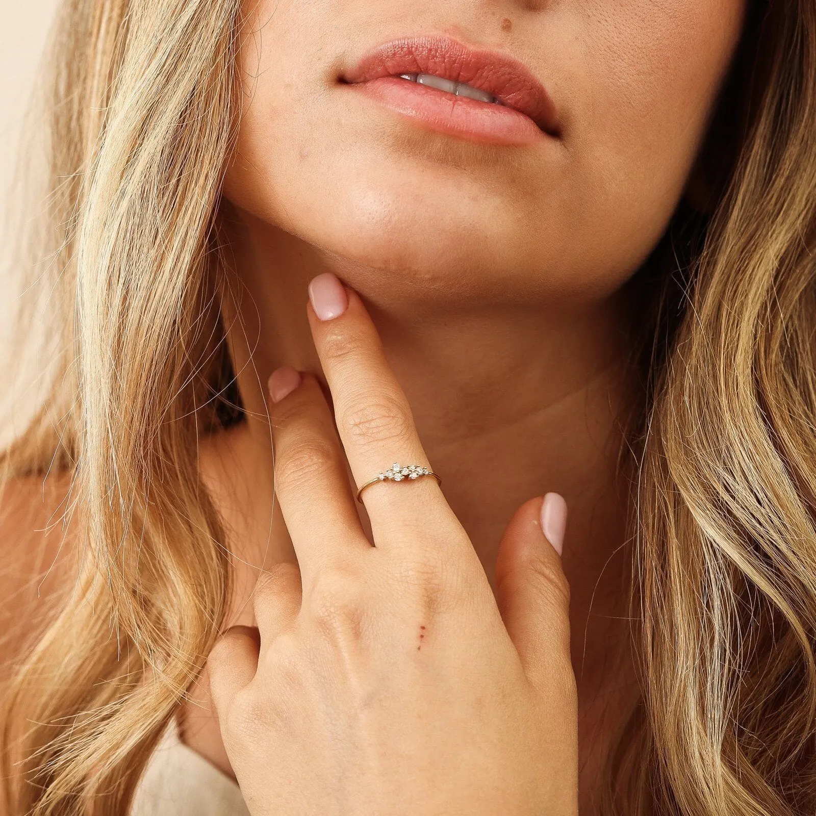 Diamond Cluster Bouquet Ring - 14K Rose Gold
