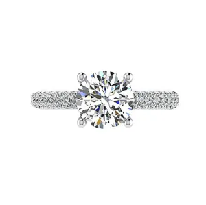 Diamond Engagement Ring with Side Stones (0.60 ct.tw)