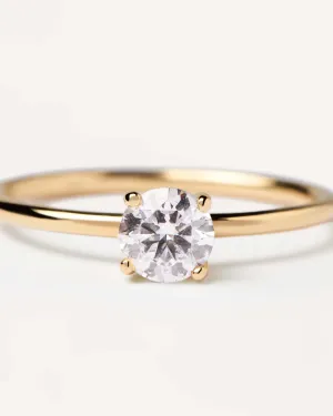 Diamonds and gold Solitaire Supreme Ring