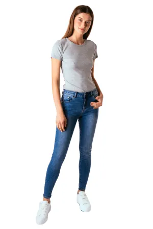 Diane - Basic Mid-Rise Skinny Pant In Nautical Blue