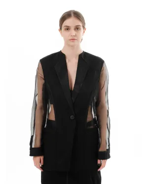 DIAPHANUM SHEER OVERSIZED BLAZER