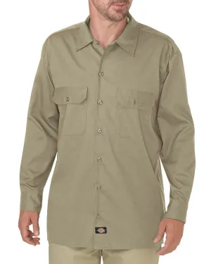 Dickies Men's FLEX Relaxed Fit Long-Sleeve Twill Work Shirt