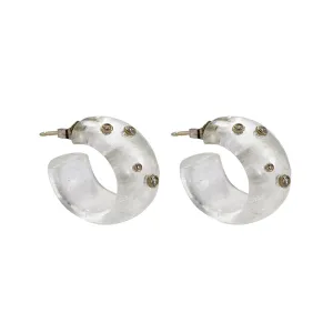 Dirty Crystal Smooth Hoops