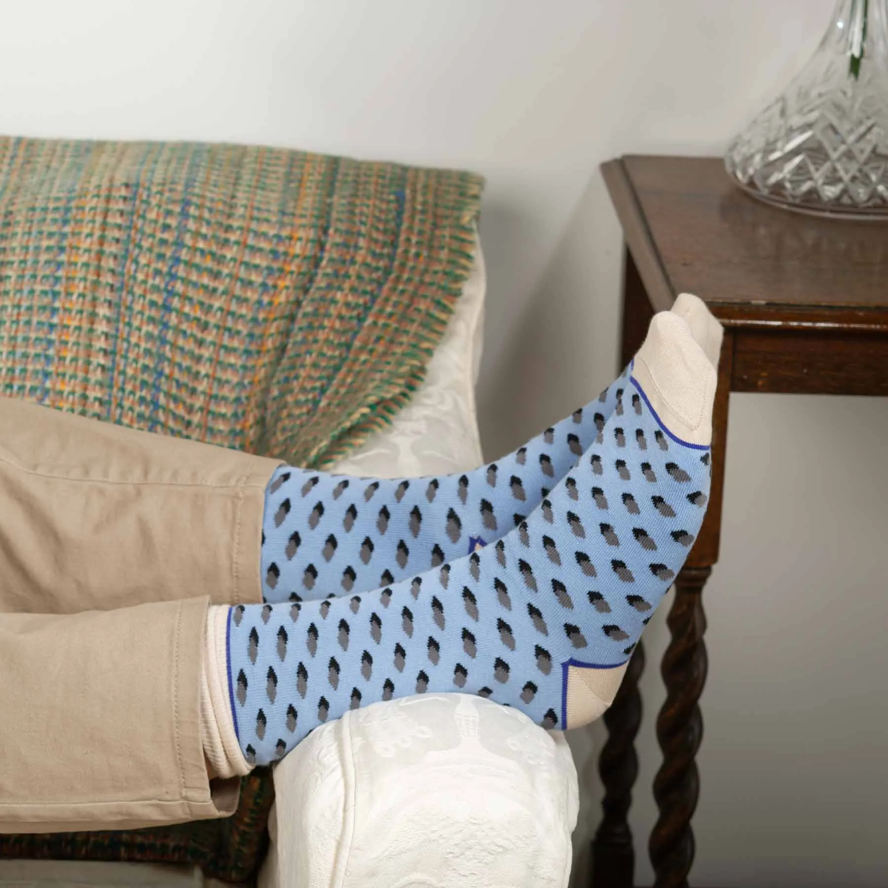 Disruption Men's Socks - Sky