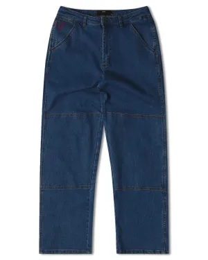 Distend Double Knee Demin Jeans - Dark Blue
