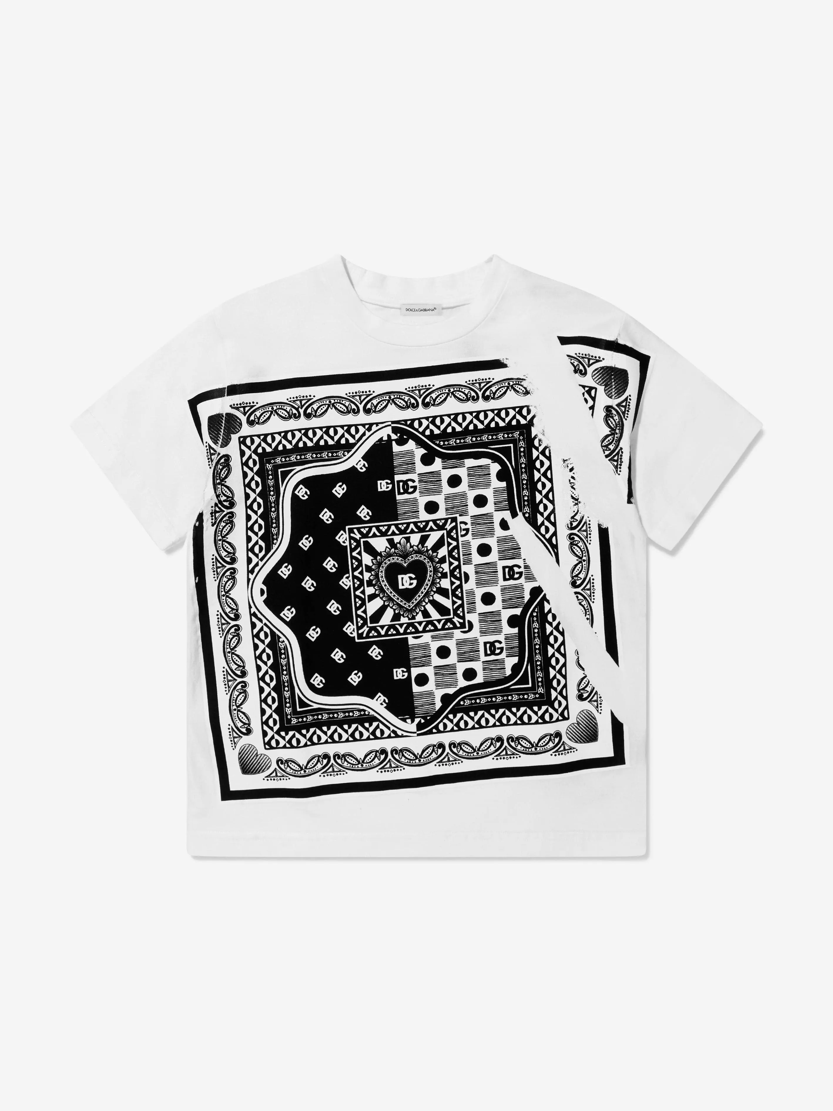 Dolce & Gabbana Boys Bandana Print T-Shirt