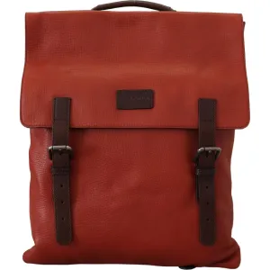 Dolce & Gabbana Elegant Calfskin Leather Backpack in Orange