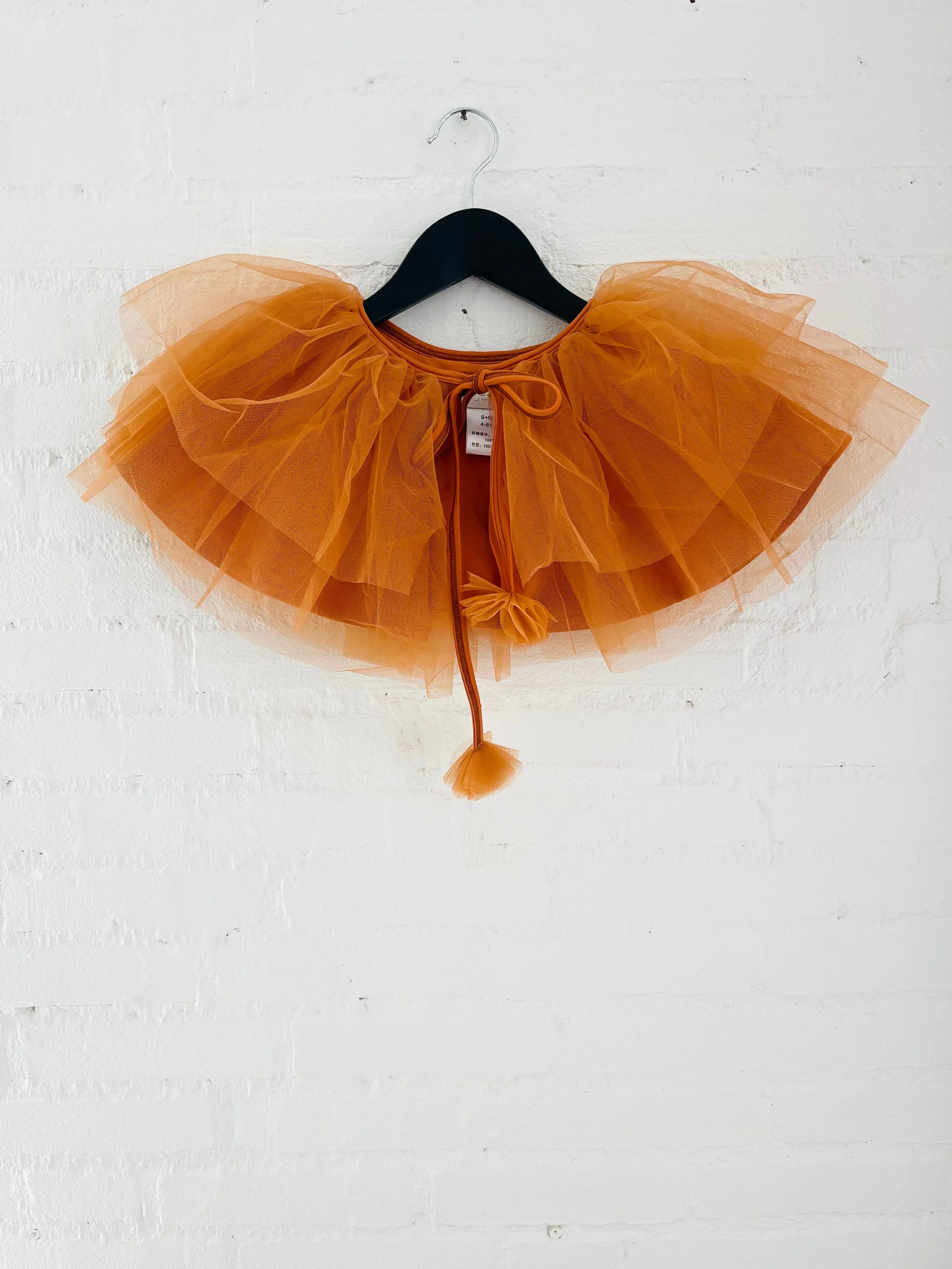 DOLLY TULLE CAPE  caramel
