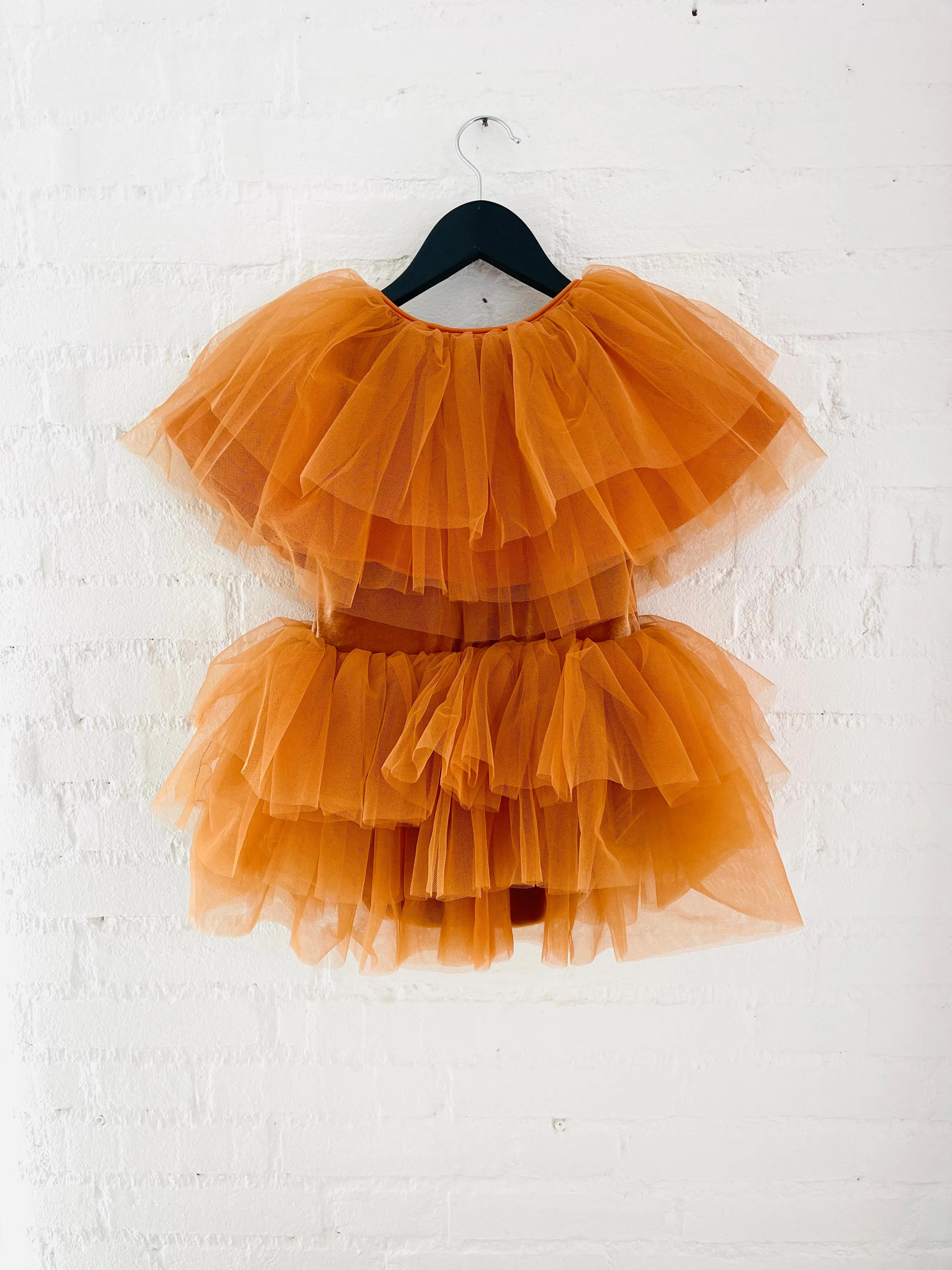 DOLLY TULLE CAPE  caramel