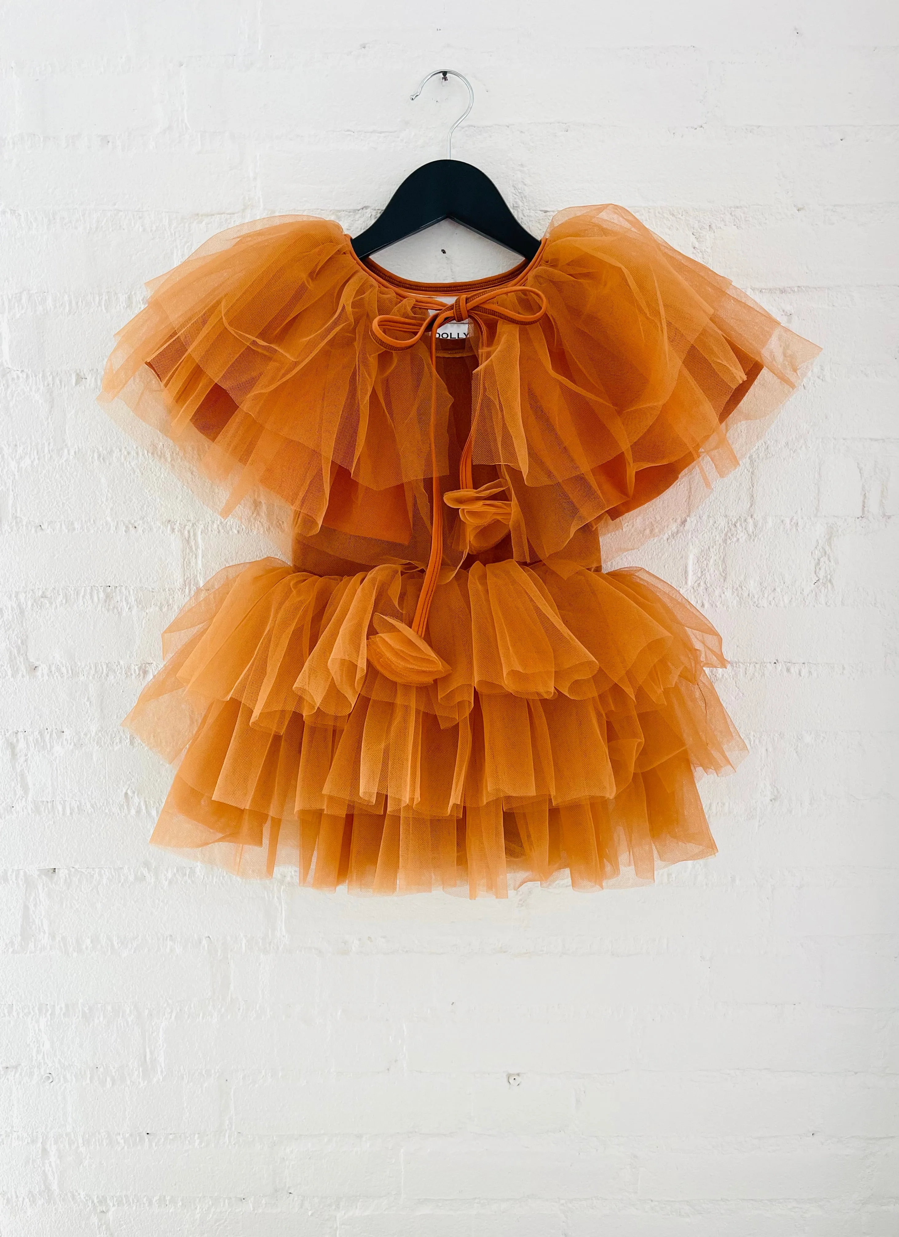 DOLLY TULLE CAPE  caramel