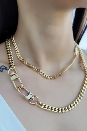 Double Layer Lobster Curb Chain