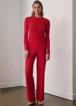 Double layer pants, red