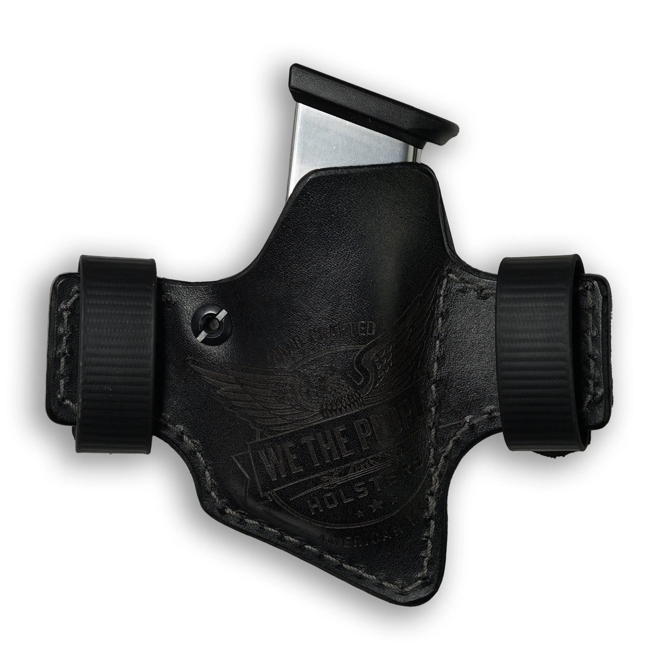 Double Stack Sub Compact 9MM/.40/380 Independence Leather OWB Magazine Carrier / Holster