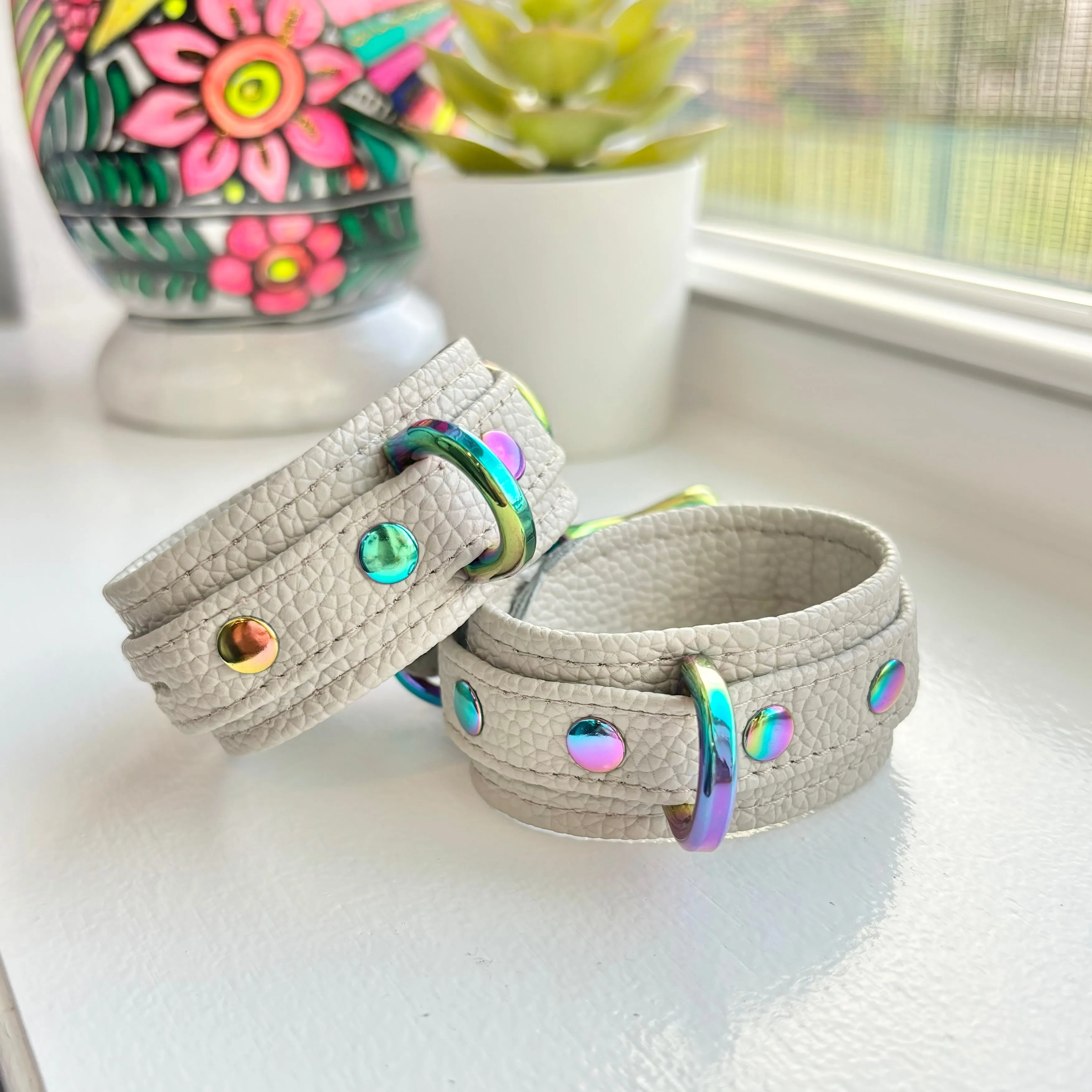 Dove Gray Deluxe Bondage Cuffs