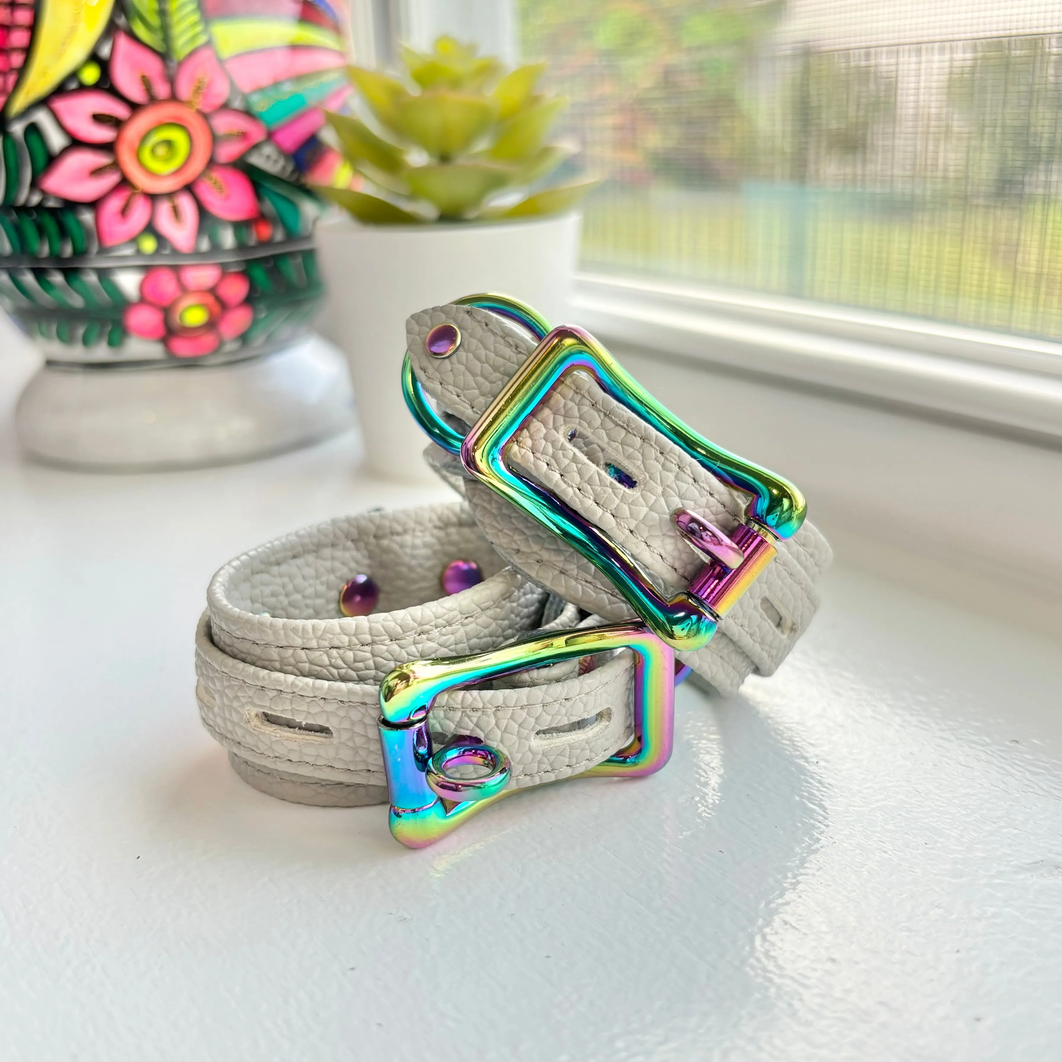 Dove Gray Deluxe Bondage Cuffs
