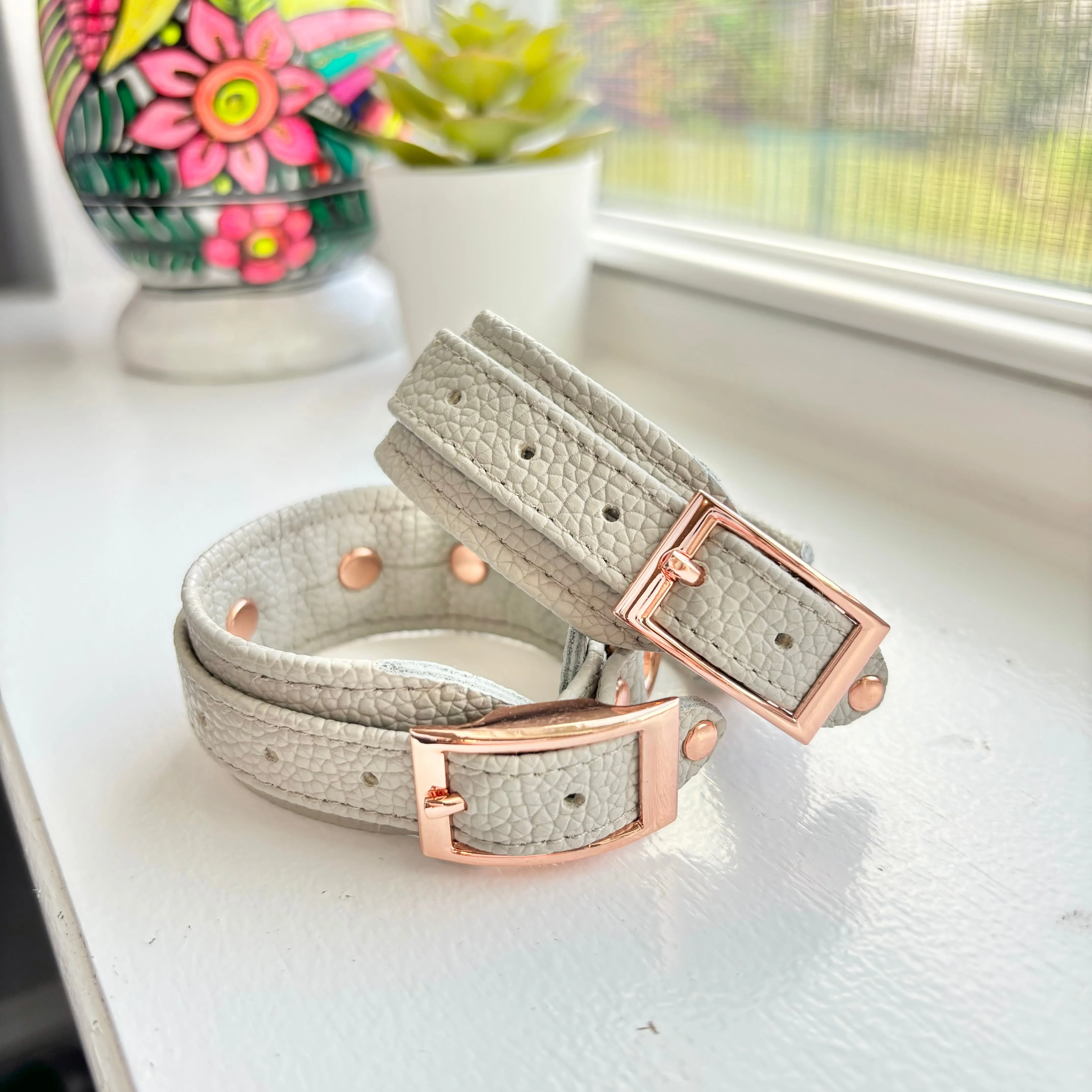 Dove Gray Deluxe Bondage Cuffs