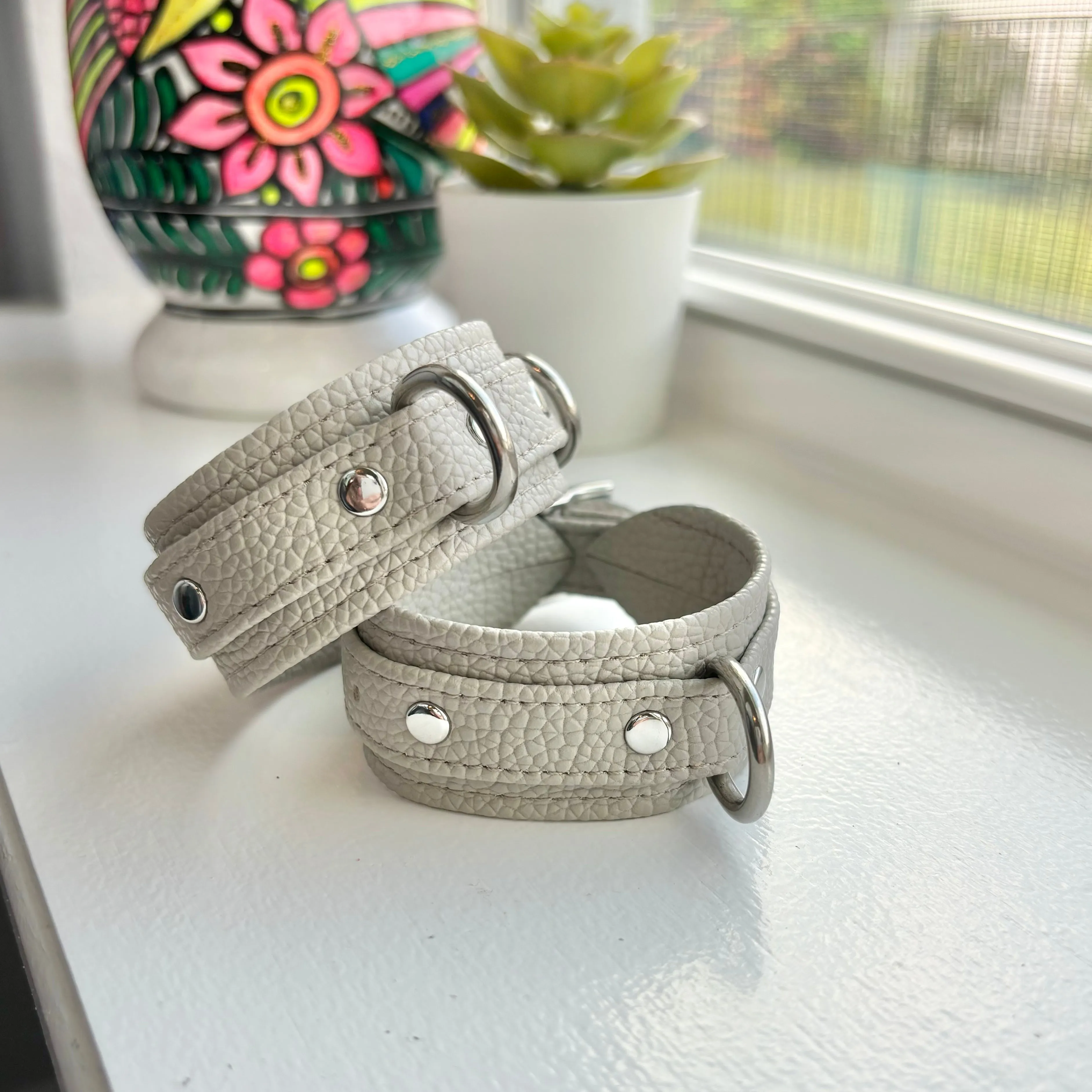 Dove Gray Deluxe Bondage Cuffs